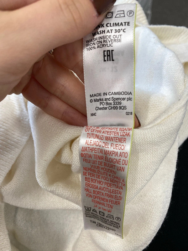 Gorgeous Marks & Spencer cream knit jumper Uk 12 AT002