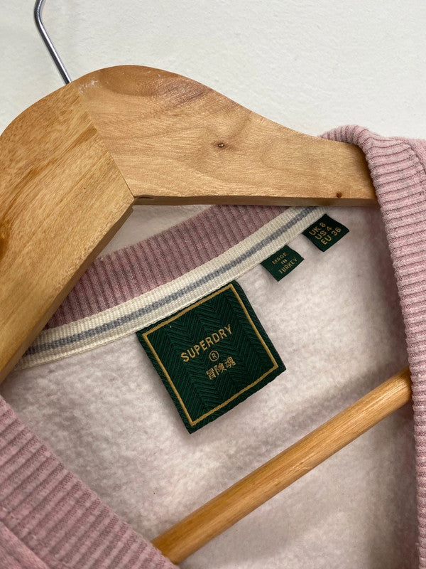 Fabulous Superdry Tracksuit Uk 8 Pink jumper joggers SW461