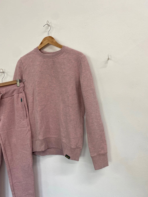 Fabulous Superdry Tracksuit Uk 8 Pink jumper joggers SW461
