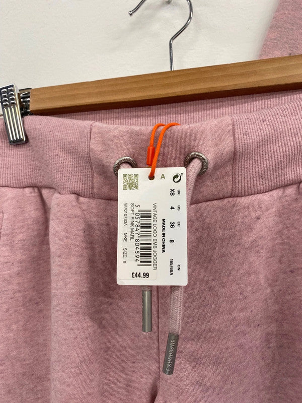 Fabulous Superdry Tracksuit Uk 8 Pink jumper joggers SW461