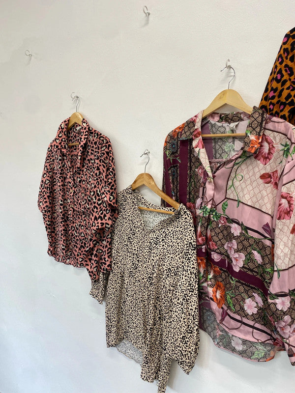 Gorgeous bundle pattern blouses leopard autumn simply be river island UK 12 #11 LF001