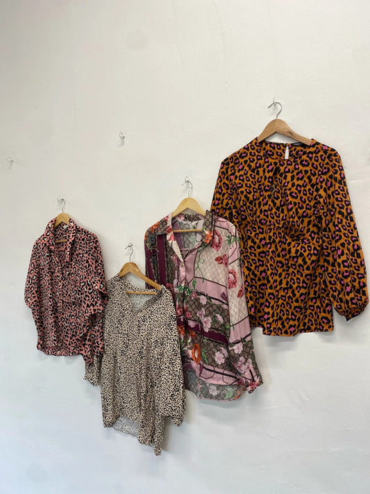 Gorgeous bundle pattern blouses leopard autumn simply be river island UK 12 #11 LF001