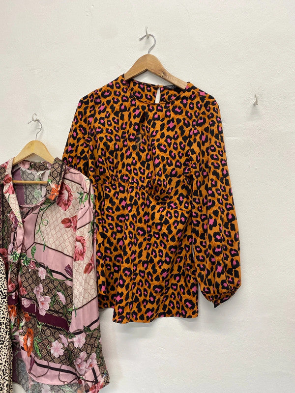 Gorgeous bundle pattern blouses leopard autumn simply be river island UK 12 #11 LF001