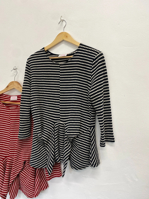 Fabulous duo spotted peplum tops savida UK 12 #12 LF001