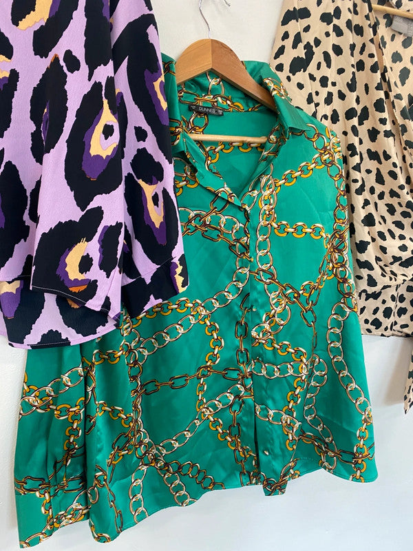 Fabulous trio of Fun & Chic patterned blouses Asos & F&F Uk14 #13 LF001