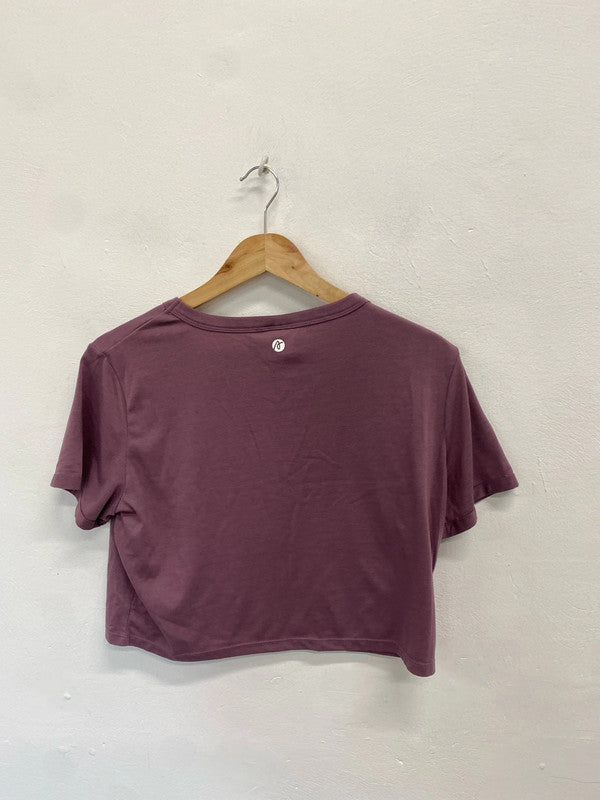 Fabulous aybl purple crop active sports top UK M LF001