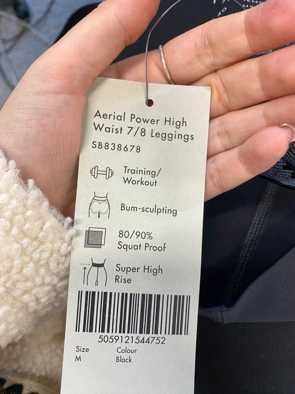 Fabulous Sweaty Betty power Leggings UK M Black JF463