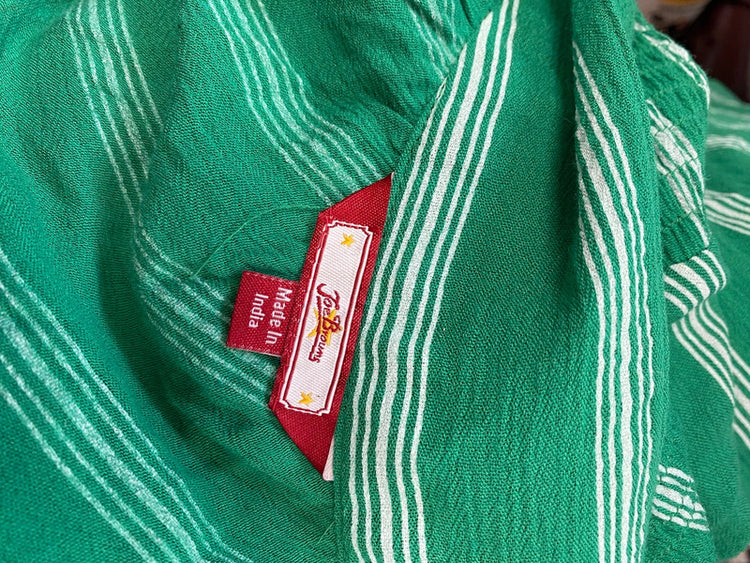 Fabulous Joe browns green striped maxi dress summer UK 22 CC001