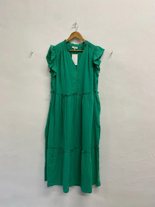 Gorgeous jd Williams green smock midi dress UK 20 CC001