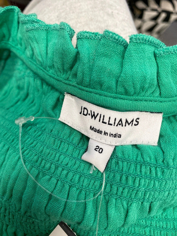 Gorgeous jd Williams green smock midi dress UK 20 CC001