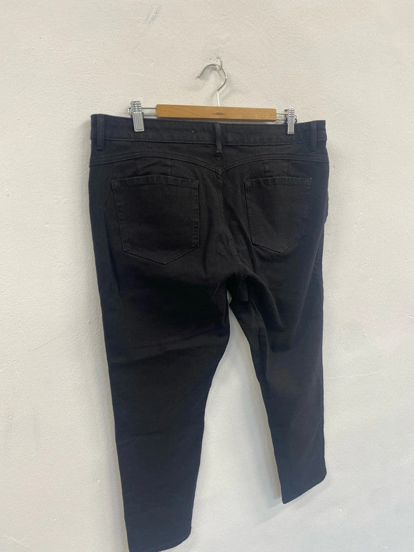 Fabulous M&S The Magic Jean Lift black jeans Uk18 X Short CC001