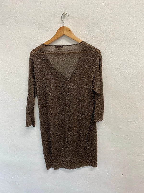 Fabulous monsoon metallic brown sparkle UK L SM467