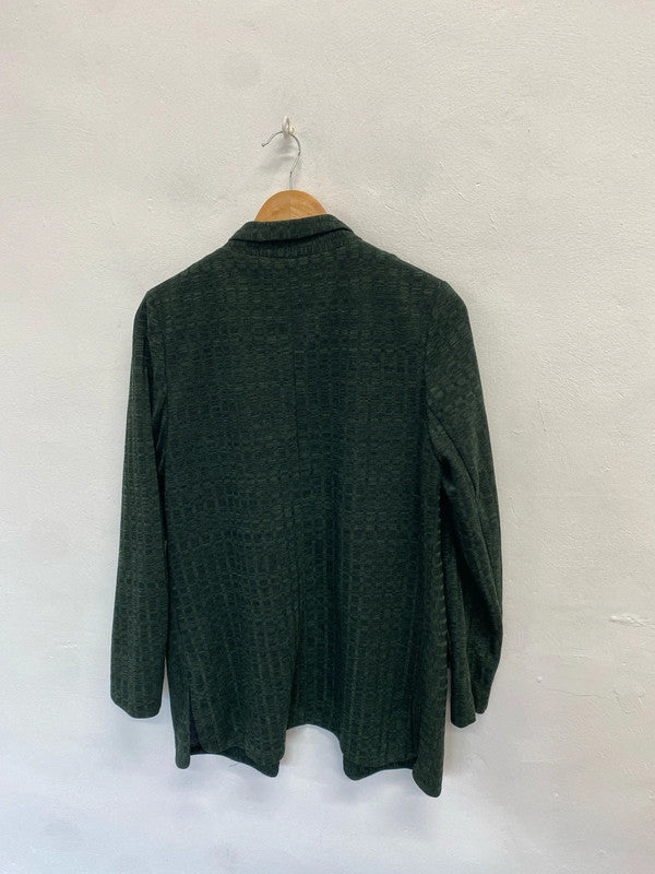 Gorgeous topshop Forrest green long line blazer UK 12 SM467
