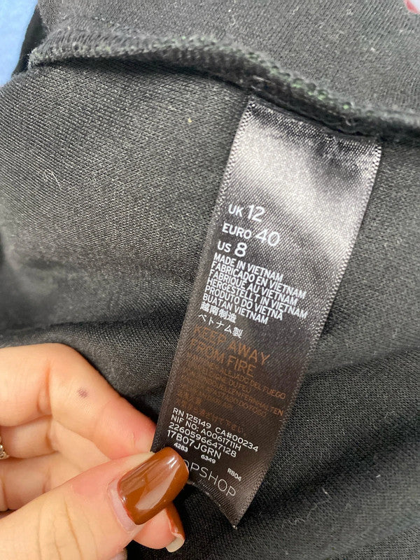 Gorgeous topshop Forrest green long line blazer UK 12 SM467