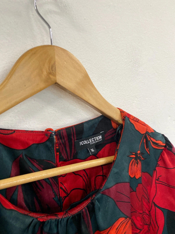 Fabulous Floral Super chic slink Midi dress Uk16 autumnal The Collection EP468