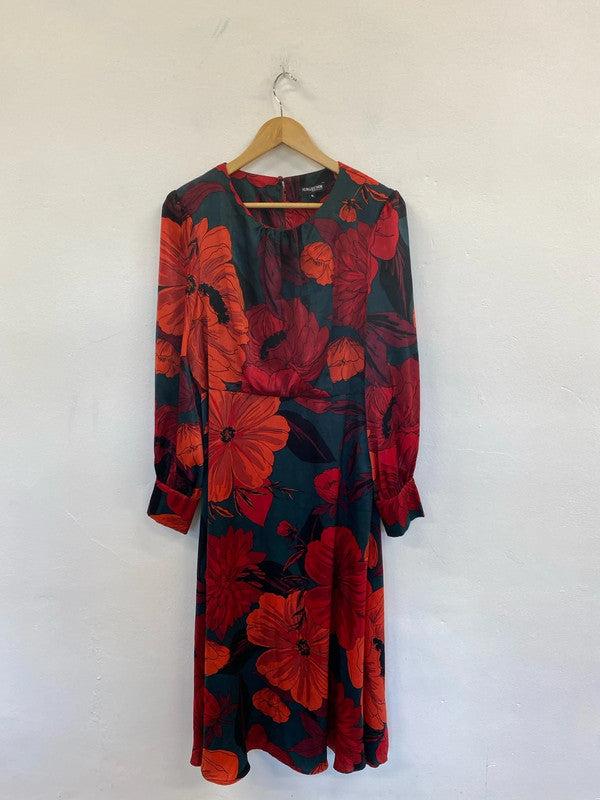 Fabulous Floral Super chic slink Midi dress Uk16 autumnal The Collection EP468