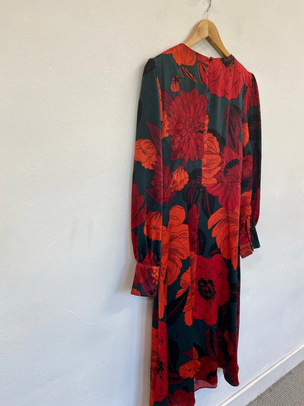 Fabulous Floral Super chic slink Midi dress Uk16 autumnal The Collection EP468