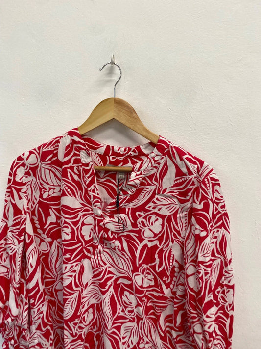 Fabulous Hobbs essie Blouse UK 16 Red and White pattern EP468