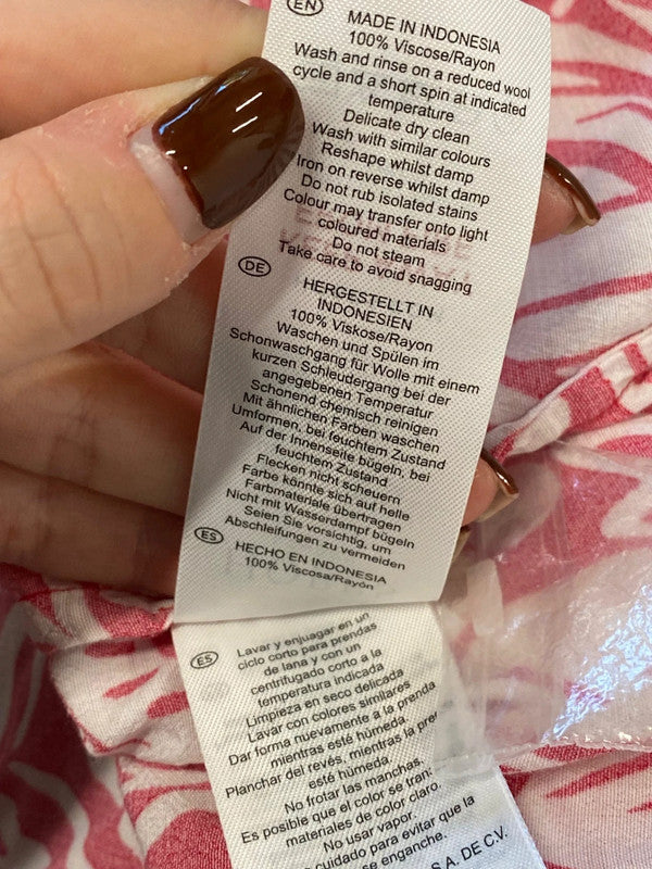 Fabulous Hobbs essie Blouse UK 16 Red and White pattern EP468