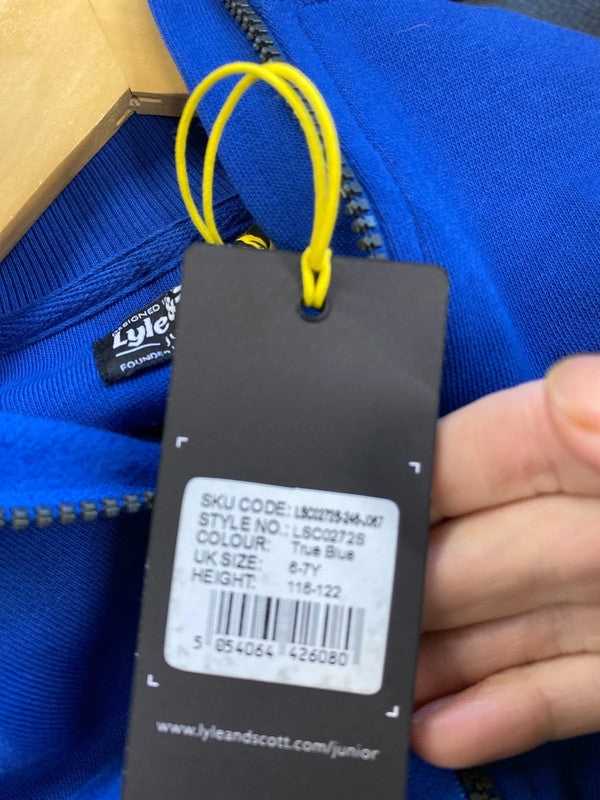 Fabulous Lyle & Scott Junior zip up top Blue Age 6/7 LK469