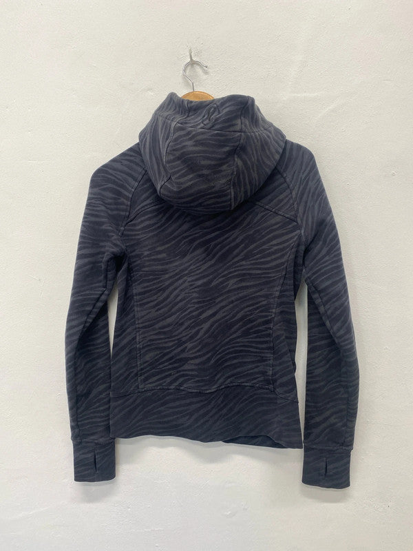 Fabulous Lululemon zebra Hoodie Uk12 super warm zip up JM005