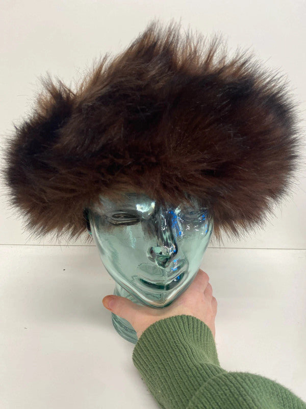 Fabulous Moira C faux fur brown headband apres ski CC001