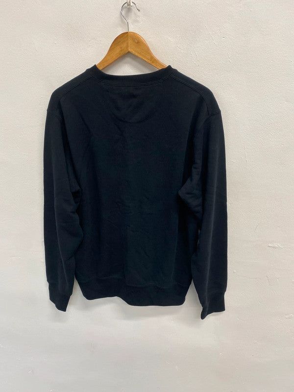 Classic men’s black uniqlo sweatshirt crew neck UK M KH001