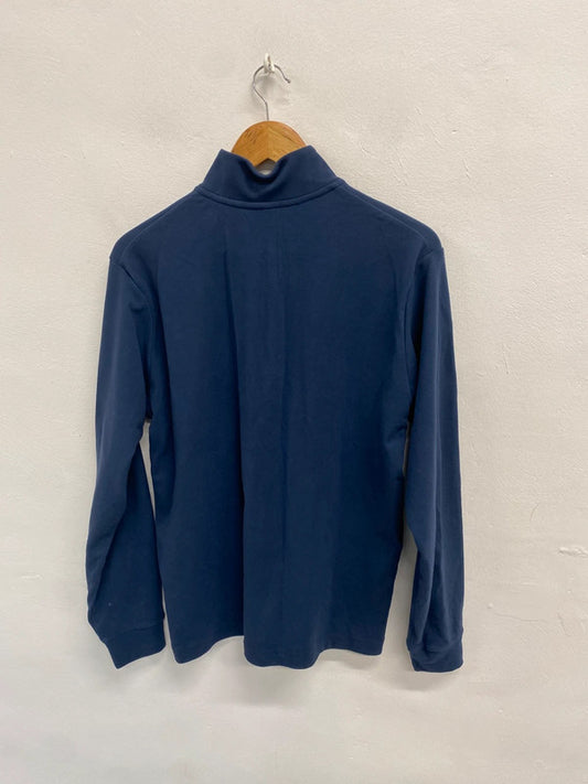 Classic men’s uniqlo navy dry ex quarter zip jumper UK M KH001