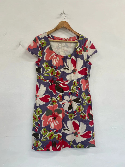 Fabulous Boden floral lined cotton Cottagecore dress Uk16 JC470