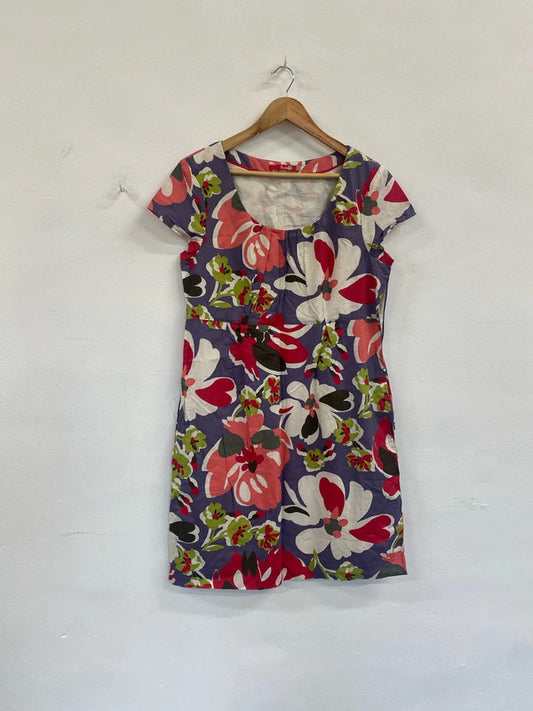 Fabulous Boden floral lined cotton Cottagecore dress Uk16 JC470