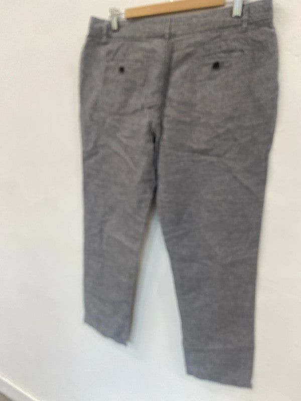 Fabulous Fatface Grey Marl Linen blend trousers Uk14 JC470