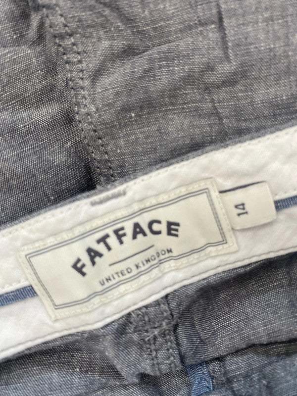 Fabulous Fatface Grey Marl Linen blend trousers Uk14 JC470