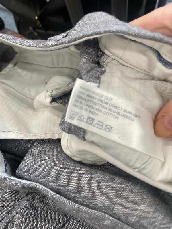 Fabulous Fatface Grey Marl Linen blend trousers Uk14 JC470