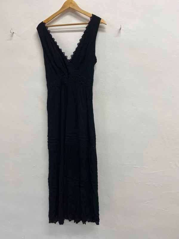 Fabulous Joe browns smock maxi Dress UK 14 Black JM473