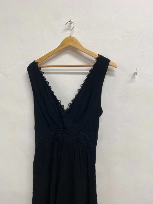 Fabulous Joe browns smock maxi Dress UK 14 Black JM473