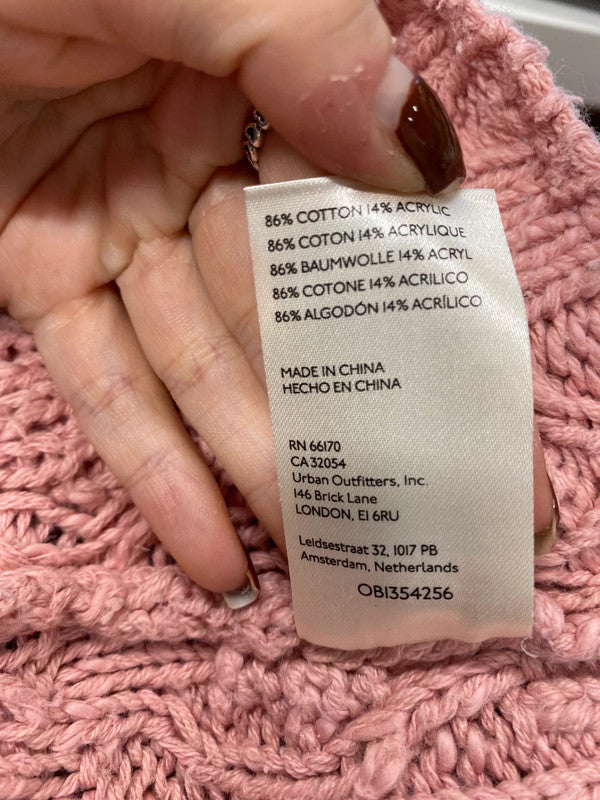 Fabulous Free people Montana knit Cardigan UK S Pink KB474