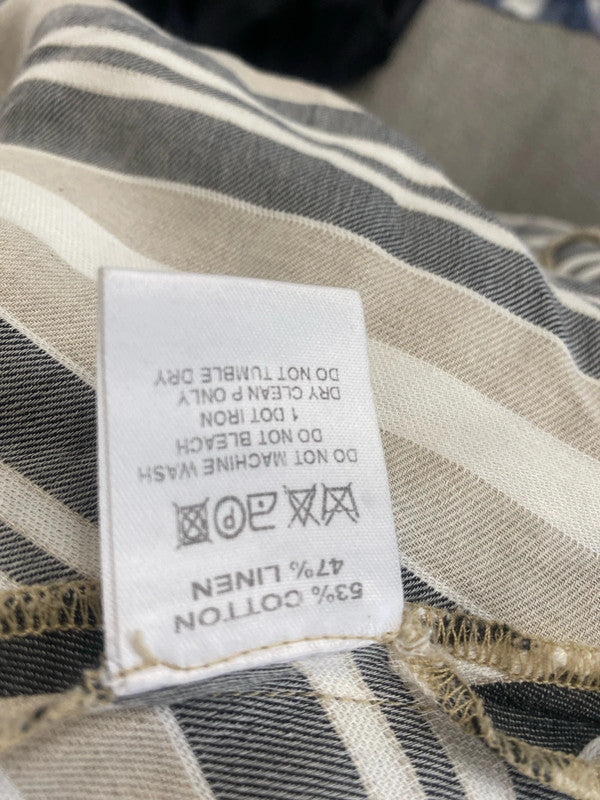 Fabulous Hobbs Linen blend striped dress formal party Uk12 LM002