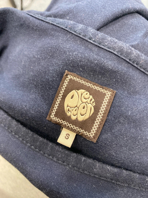 Classic men’s pretty green navy T-shirt casual UK S CS476