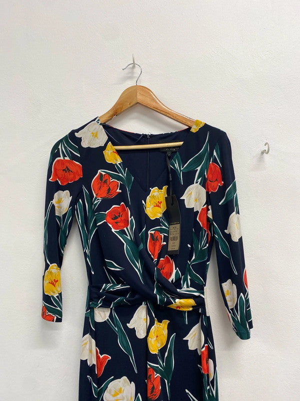 Gorgeous phase eight Nicole tulip floral dress navy UK 10 AP464