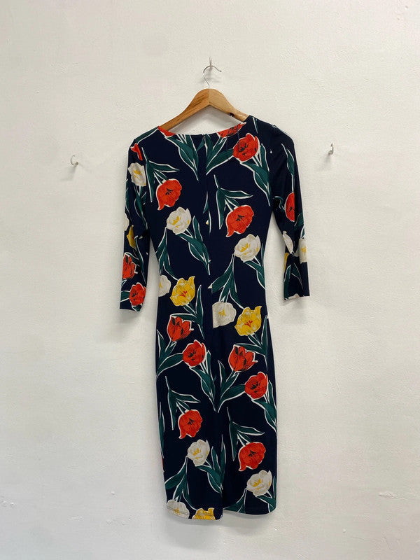 Gorgeous phase eight Nicole tulip floral dress navy UK 10 AP464