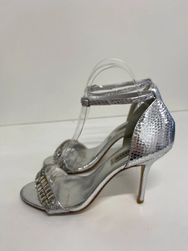 Fabuloue Dune leather ankle strap heels Uk5 sparkle party CF477
