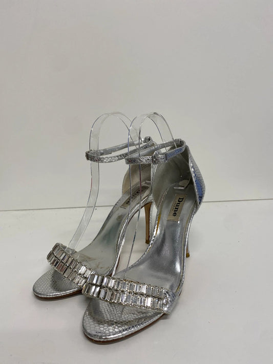 Fabuloue Dune leather ankle strap heels Uk5 sparkle party CF477
