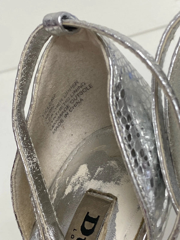 Fabuloue Dune leather ankle strap heels Uk5 sparkle party CF477