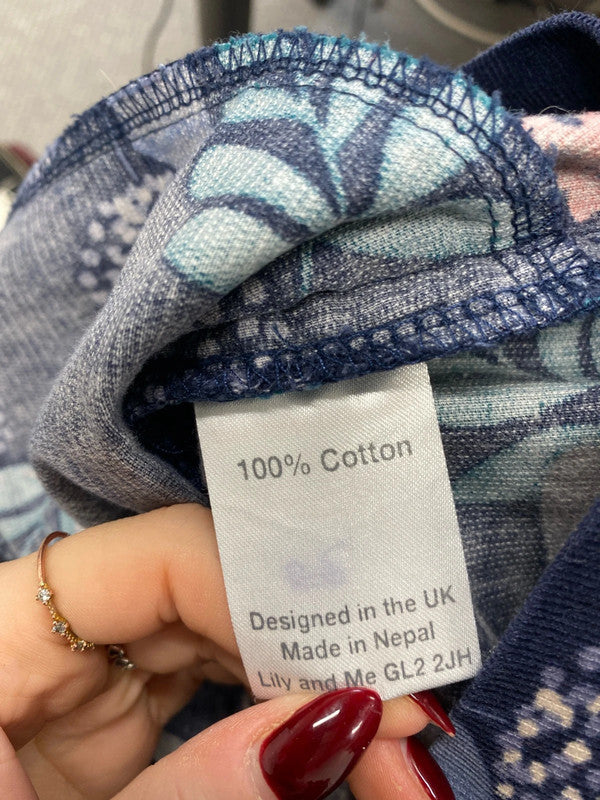 Fabulous Lilly & me navy rabbit print cord tunic UK 12 MM005