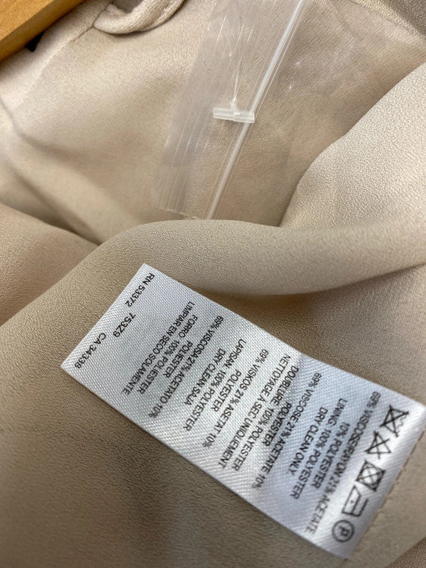 Fab French Connection UK6 waterfall front taupe jacket KM004