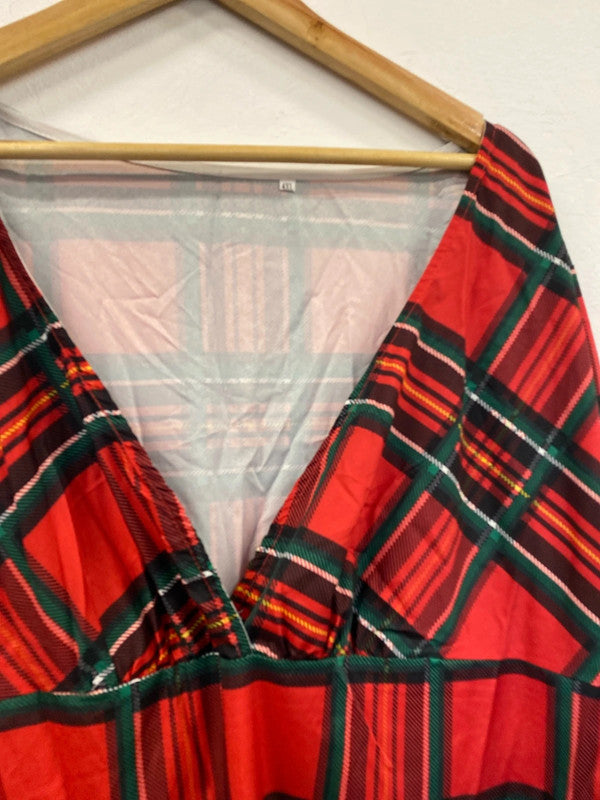 Fabulous Tartan party dress Uk 4XL fun and frolics NC001