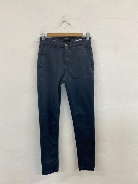Replay Stylish Hyperflex Slate Blue Zeumar Skinny Jeans 28W 32L SD002