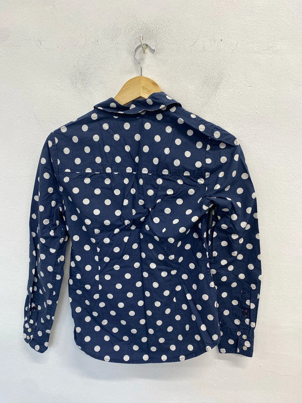 Gorgeous Boden cotton shirt navy big spots UK 8 MM005