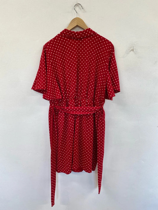 Stunning Boohoo polka dot mini dress uk 22 NC001