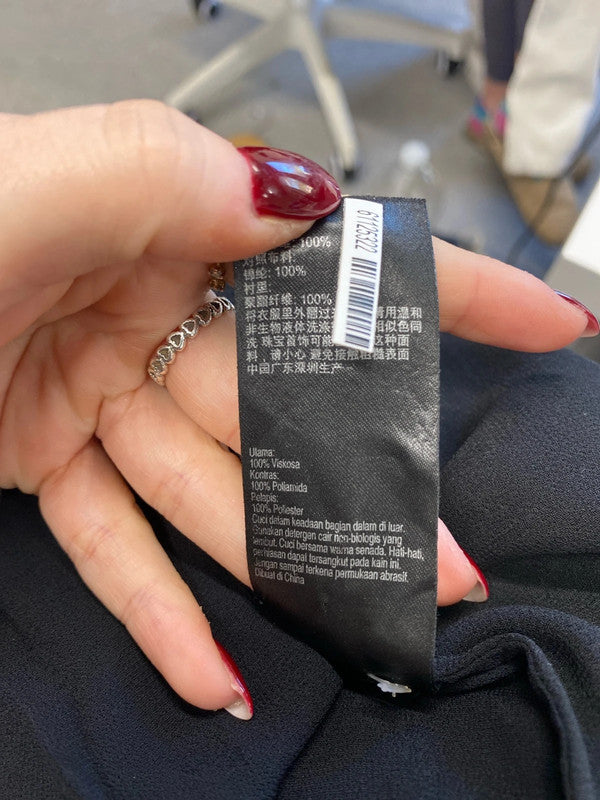 Gorgeous black lace neck blouse Karen Millen UK 8 AE001